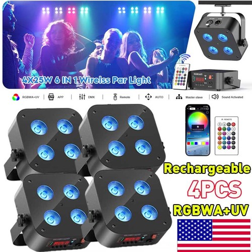 Led 4x25w rgbwa battery - 4x25w, rgbwa+uv